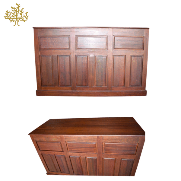 Elegant French-Style Teak Storage Table – 2 Doors & 3 Drawers Inclusive GST and Delivery - Image 6