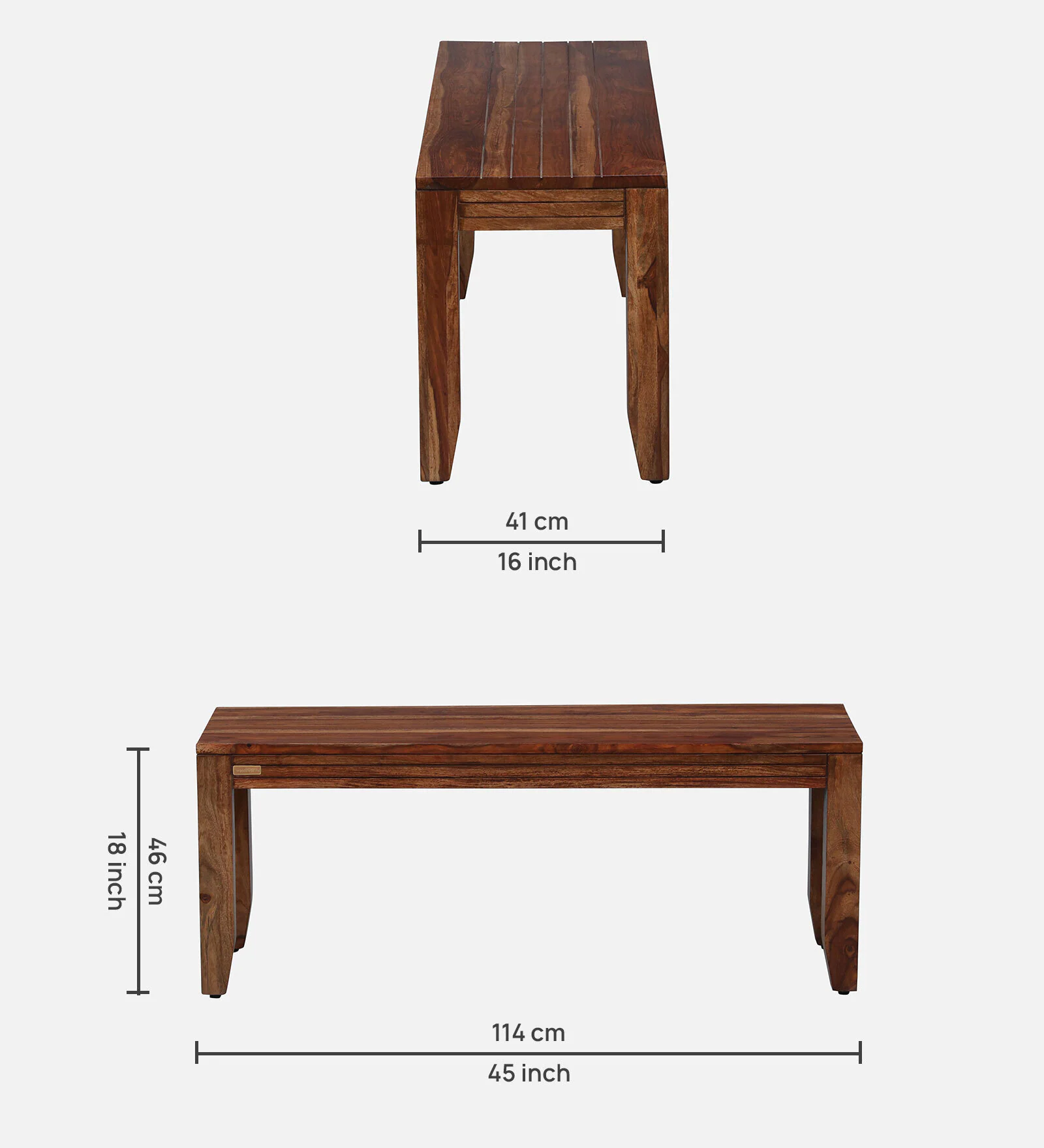 Lumber Park™ Teak Wood 6 Seater Dining Set In Scratch Resistant Rustic Teak Finish with Bench - Image 2