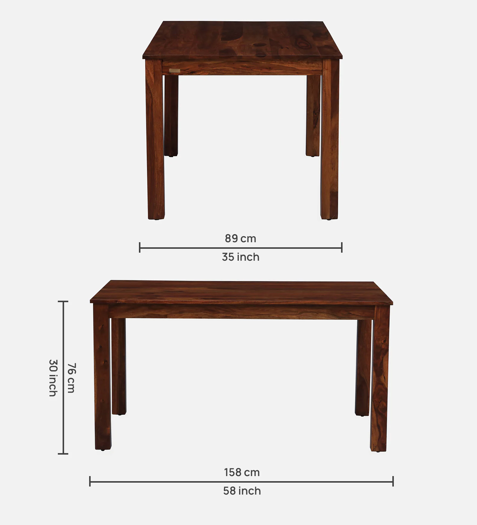 Lumber Park™ Teak Wood 6 Seater Dining Set In Scratch Resistant Provincial Teak Finish - Image 4