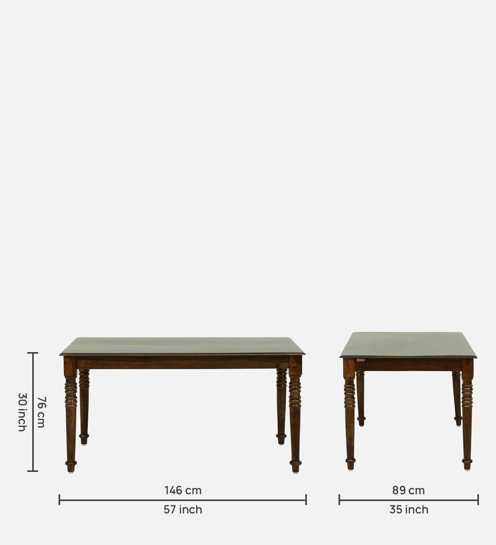 Lumber Park™ Teak Wood 6 Seater Dining Set In Provincial Teak Finish - Image 2